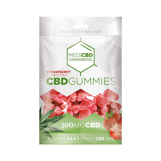Ours gommeux CBD aromatisés à la fraise MediCBD (300 mg)